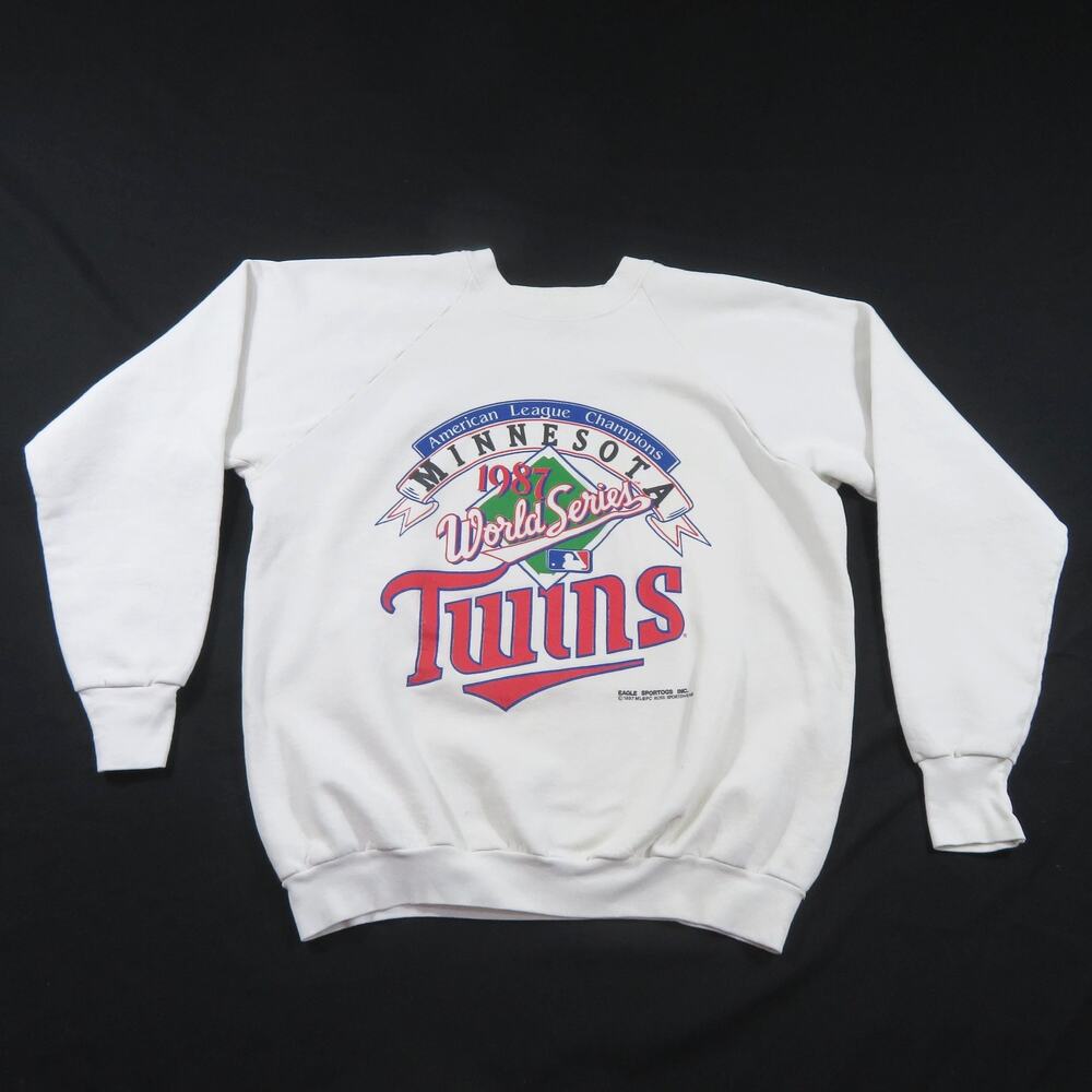 Minnesota Twins World Series 1987 White Sweatshirt, MLB, Sz L